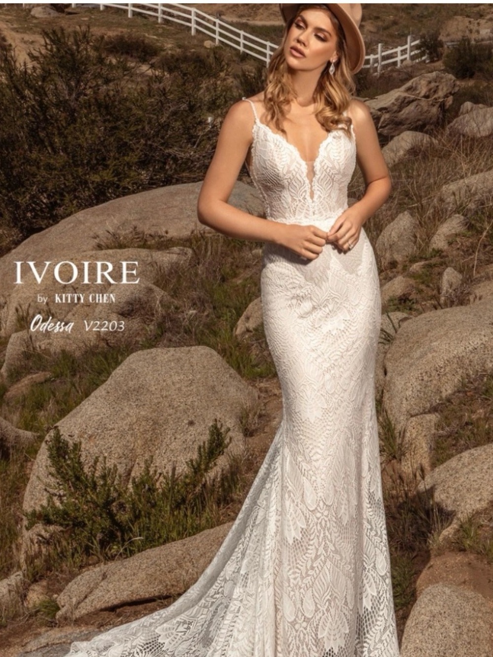 Odessa Lace Bridal Gown in Ivory